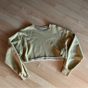 TNA Aritzia Cozy AF Fleece Cropped Sweatshirt Size 1/XS
